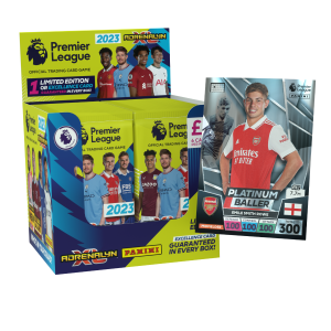 Premier League Adrenalyn XL™ 2023 Official Trading Card Game - 70 Count Box with Platinum Baller No 1 numbered to 200