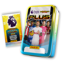 Premier League Adrenalyn XL™ PLUS 2024 Official Trading Card Game - yellow-blue Classic Tin with additional FREE Limited Edition card