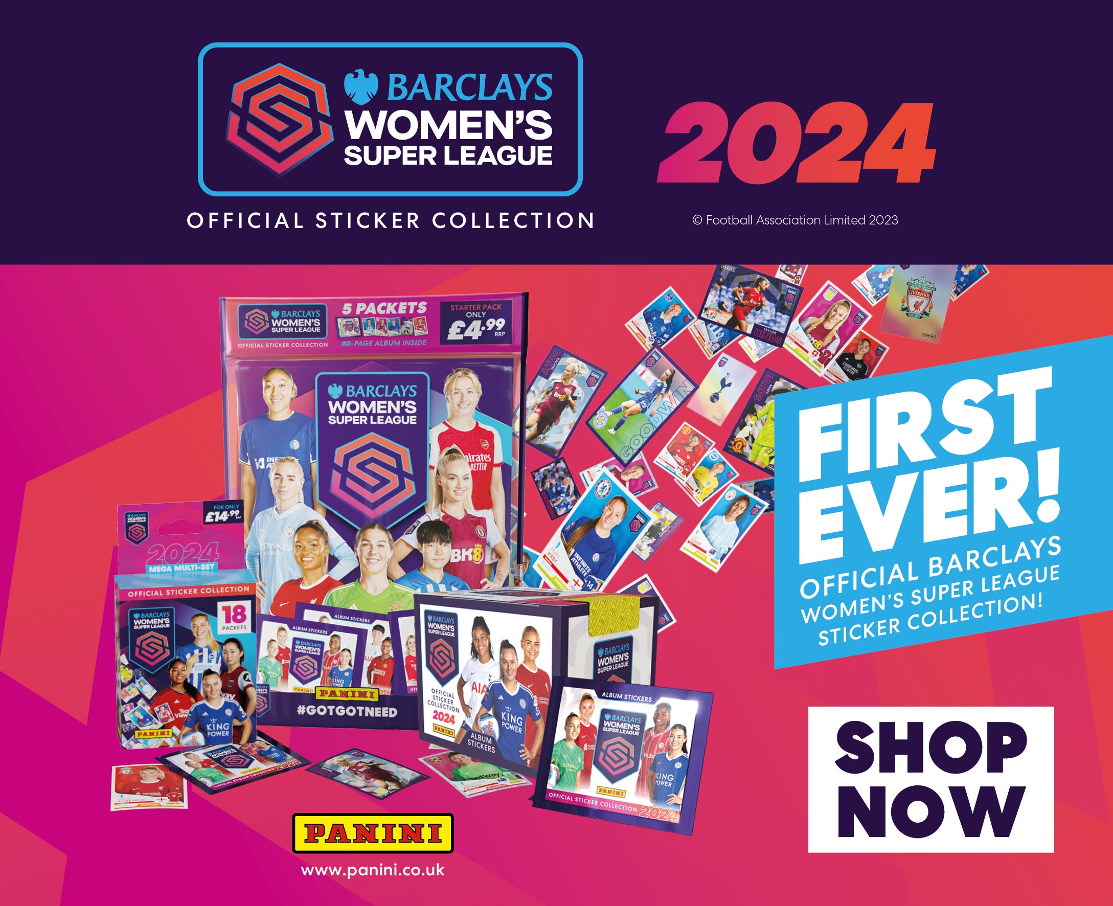 Barclays Women’s Super League Official Sticker Collection 2024