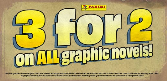 Panini graphic novels 3 for 2
